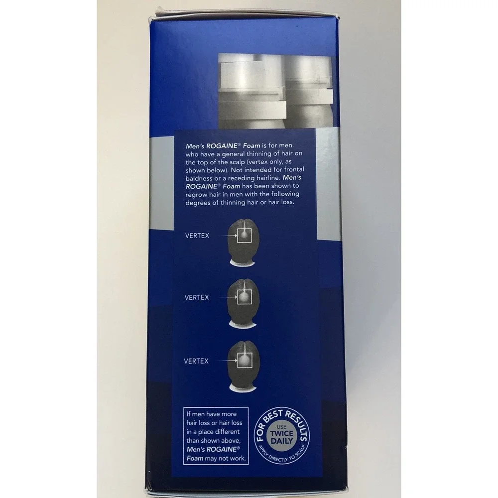 Men's Rogaine Hair Regrowth Treatment Foam Unscented 3 Month Supply 5% Minoxidil
